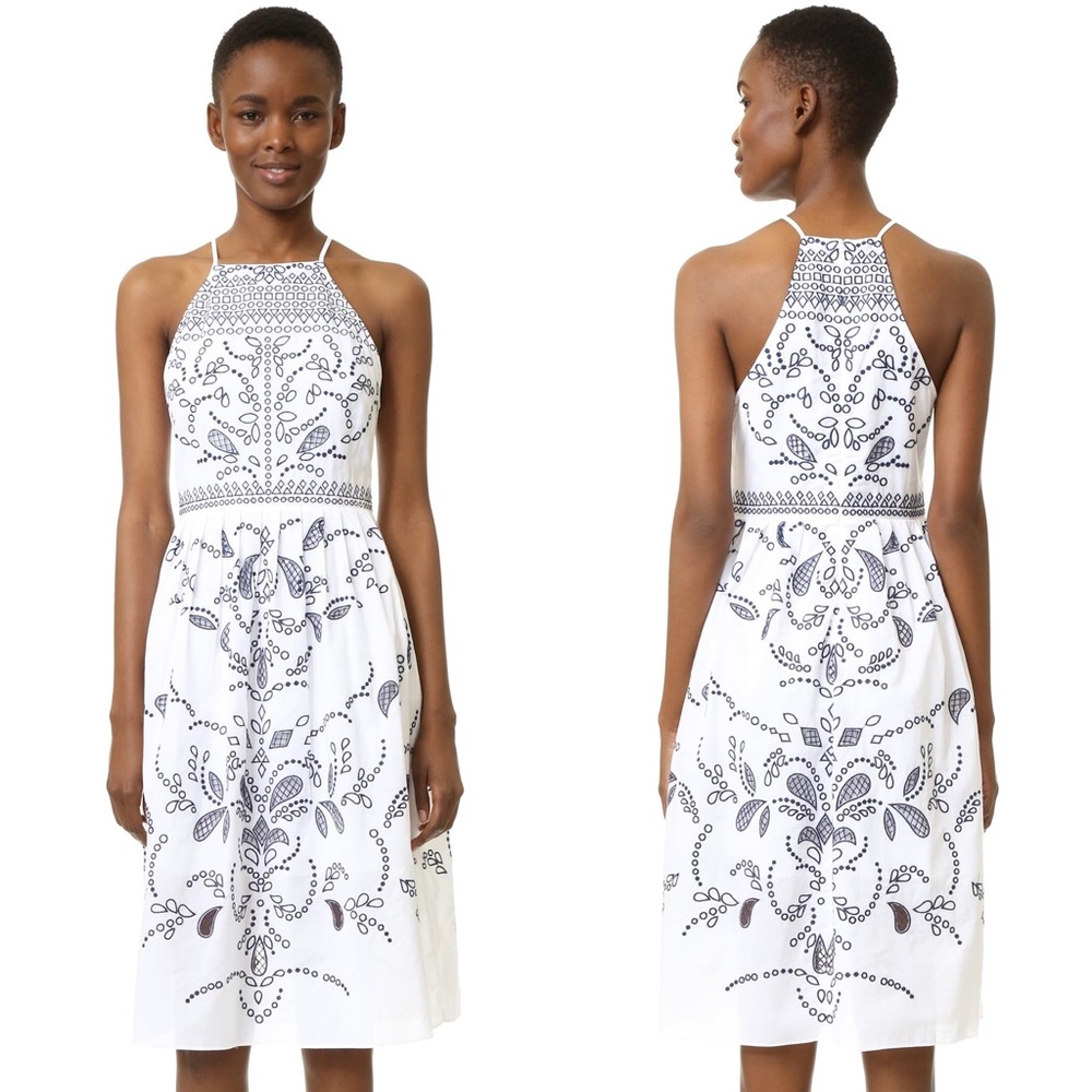 Parker Alana embroidered midi dress